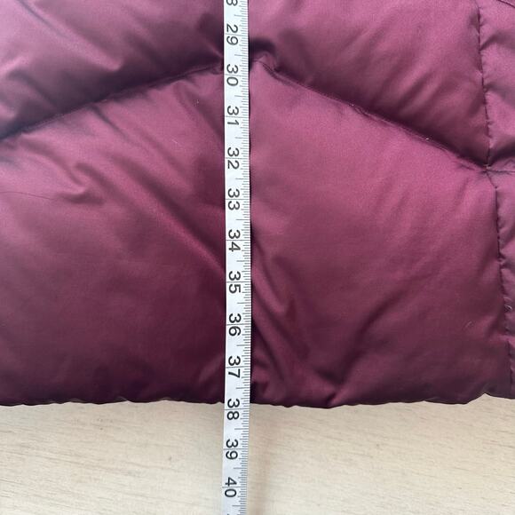 Lands' End Women's Down Shimmery Bergundy Purple Long Parka Size Medium - Picture 15 of 16